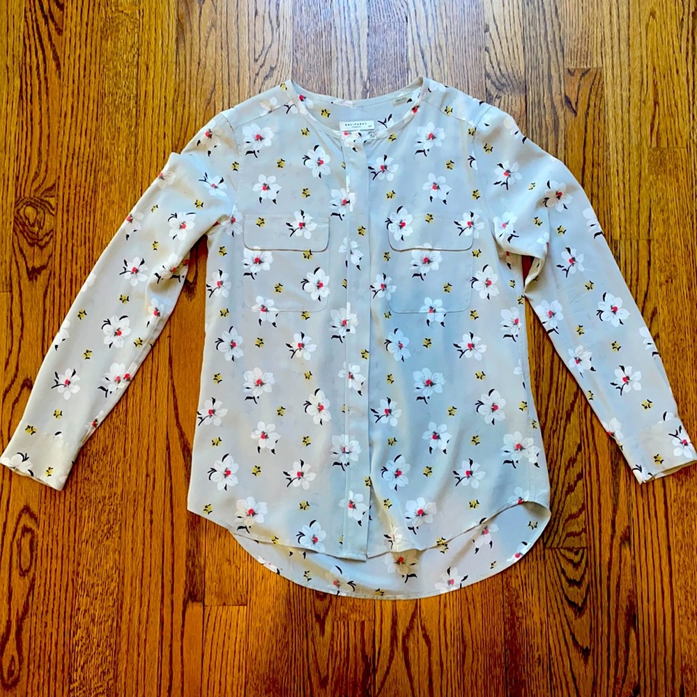 Equipment floral blouse